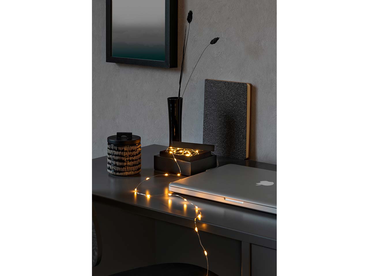 Konstsmide Micro LED-Lichterkette, USB-Anschluss, 50 Dioden bernsteinfarben