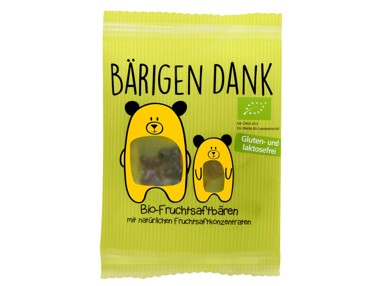 100 memo Tütchen Bio-Fruchtsaft-Gummibärchen je 16g 'Bärigen Dank II'