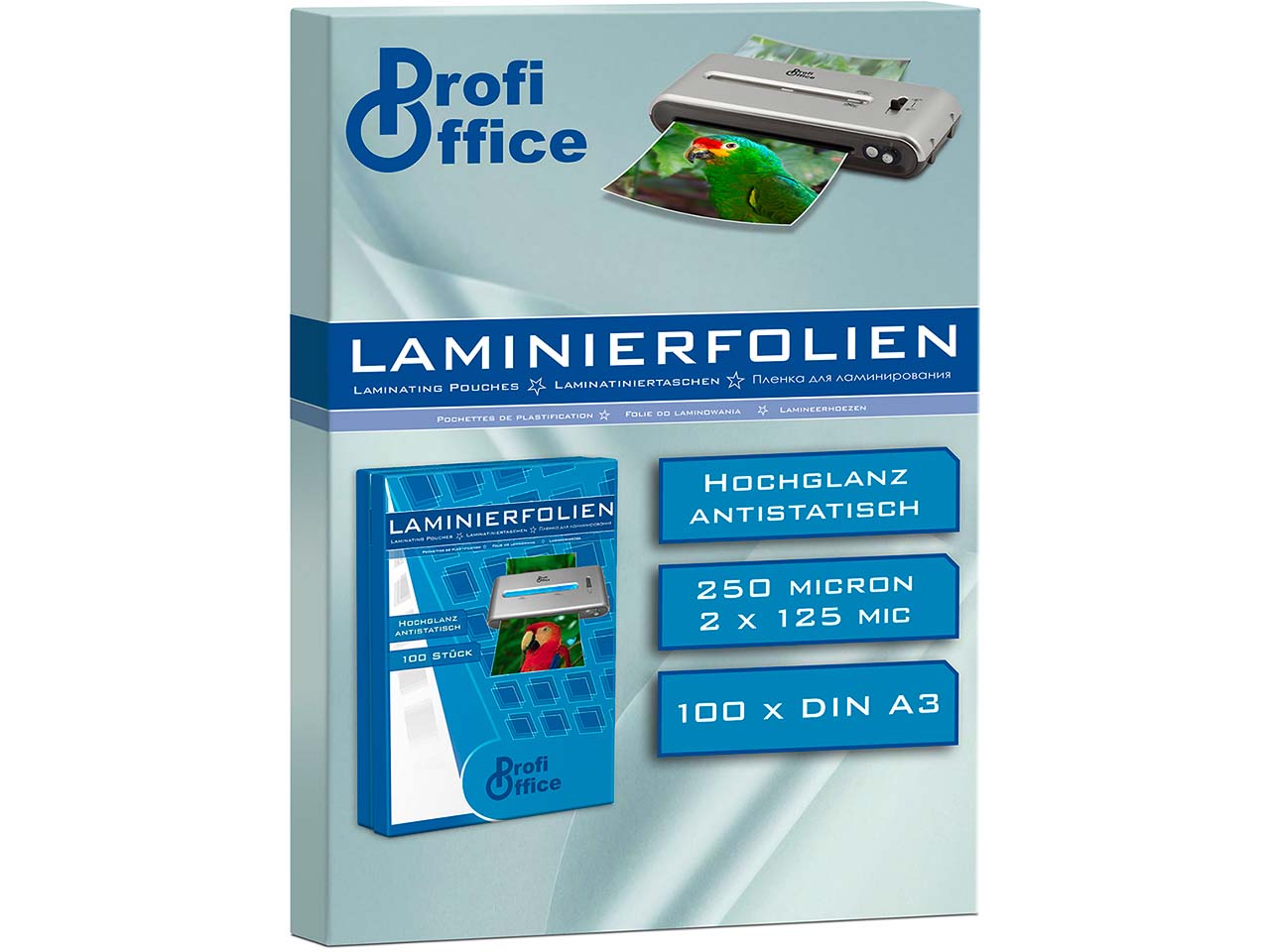 ProfiOffice Laminierfolien DIN A3, 2 x 125 µ, 100 Stk.