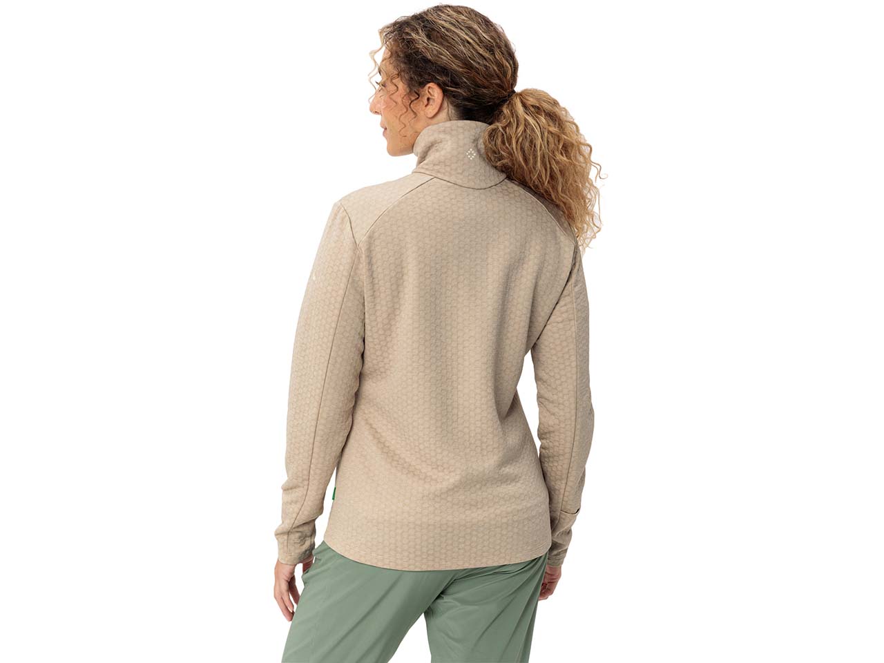 VAUDE Damen-Softshell-Fleecejacke 'Skomer Hiking SC' mit Stehkragen, linen, Gr. 36