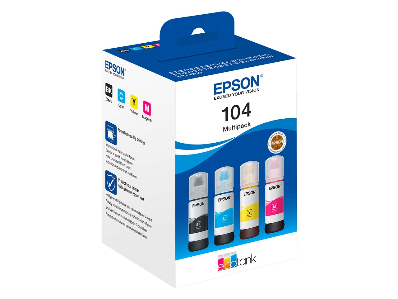 Epson Tinten 104 schwarz, cyan, magenta, gelb, 4er-Set