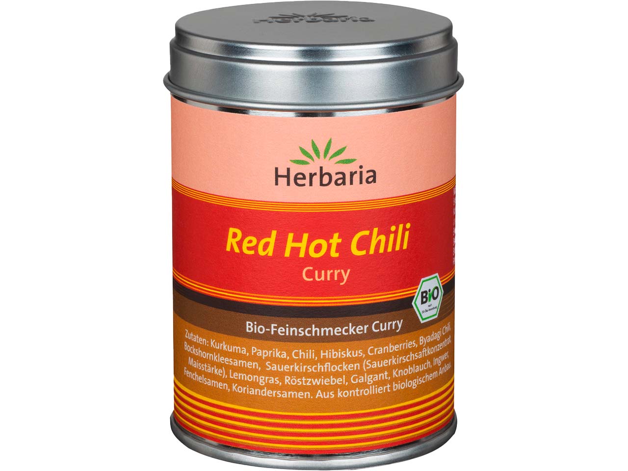 Herbaria Bio-Gewürzmischung "Red Hot Chili" Curry, 80 g