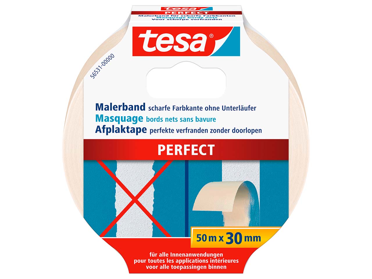 tesa Kreppband "Perfect" 30 mm x 50 m