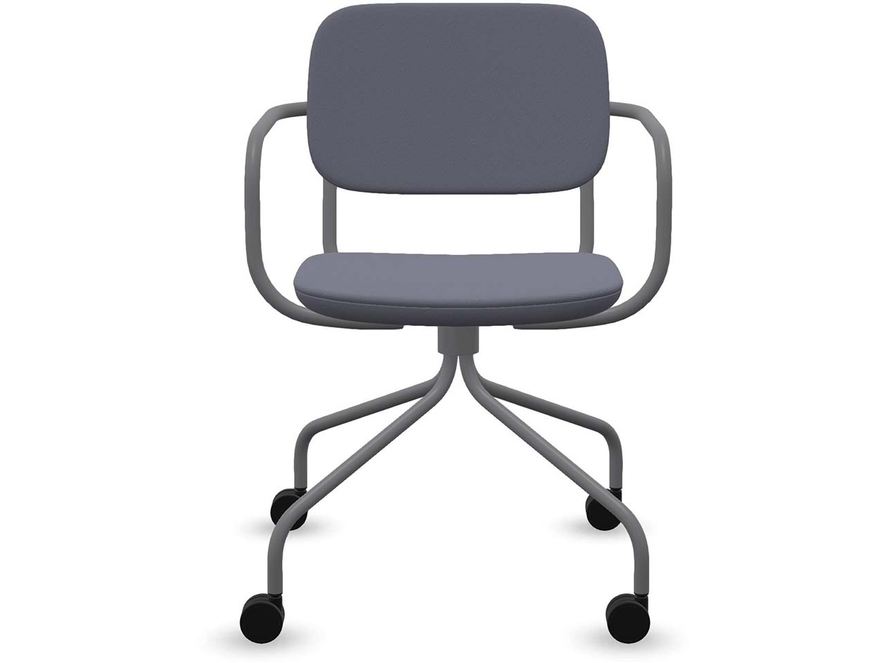 Profim Besucherstuhl "NORMO" mit Sternfußgestell auf Rollen, lavendel