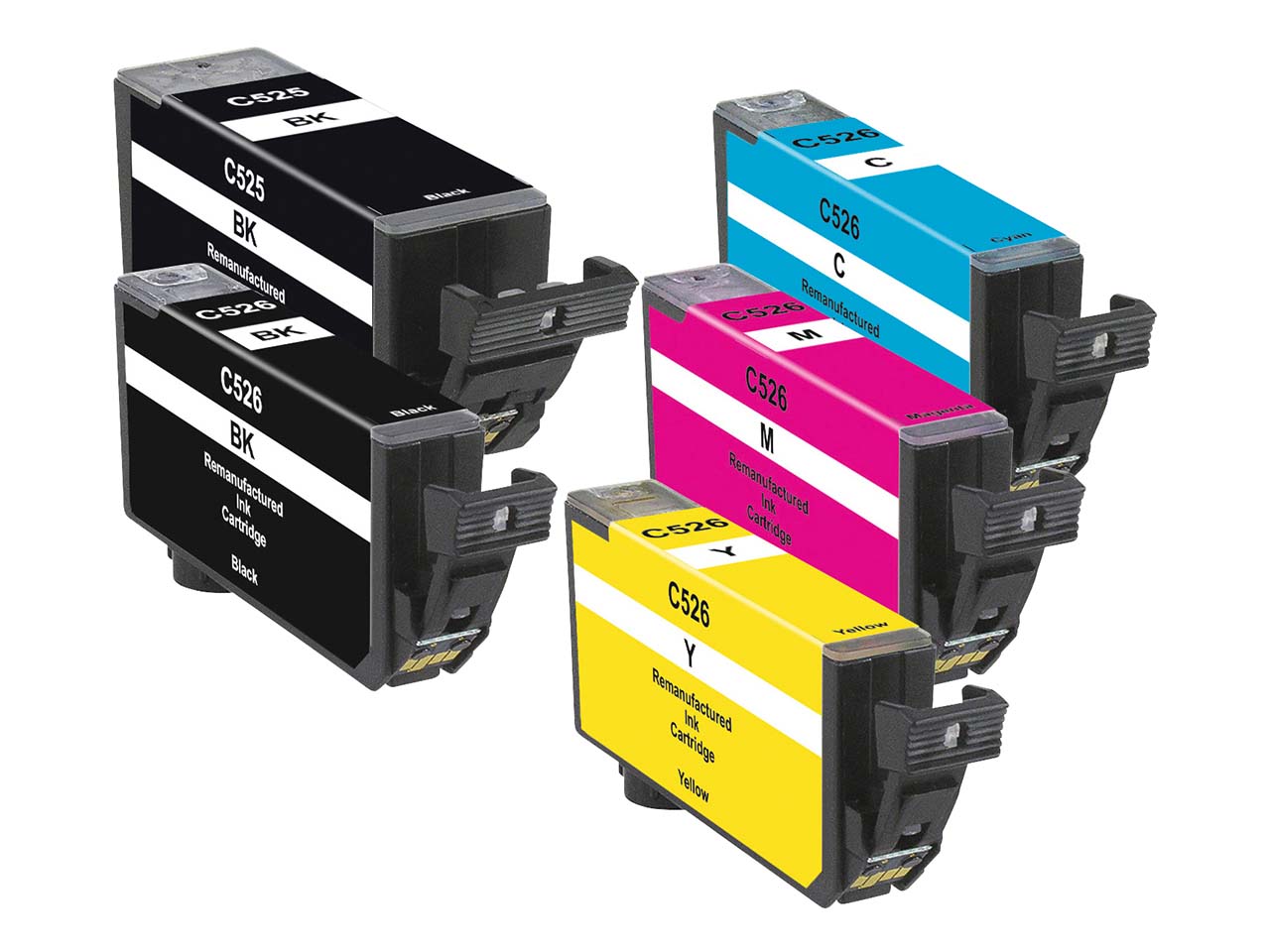memo Tintenpatronen ersetzt Canon PGI-525BK, CLI-526BK/C/M/Y, 5er-Set