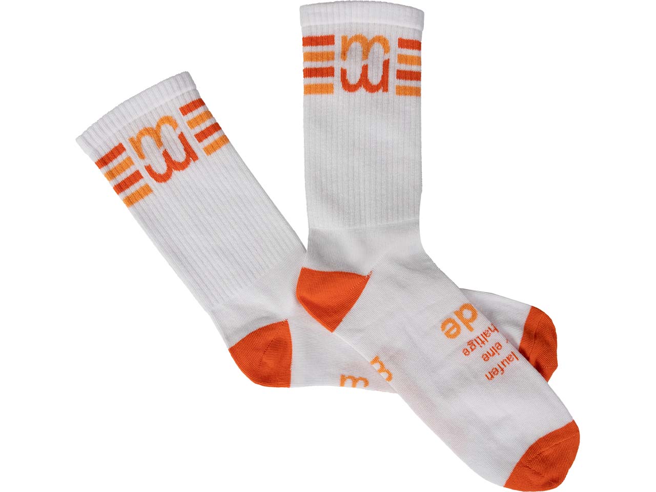 memo Tennissocken "Laufen für eine nachhaltige Erde" aus Bio-Baumwolle, weiß, Gr. 42-46