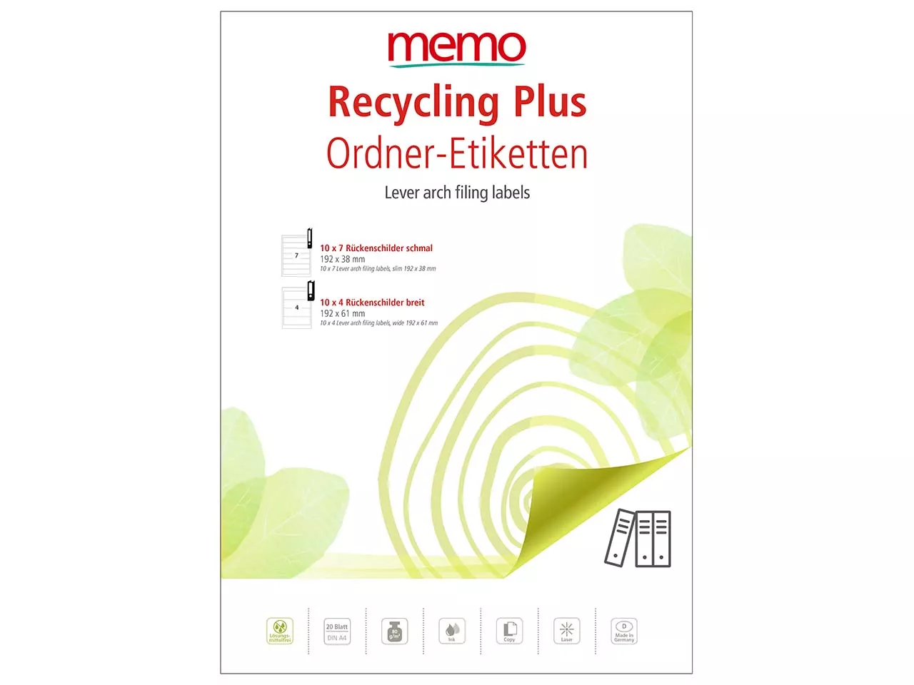 memo Etiketten Mixpack 'Ordner'