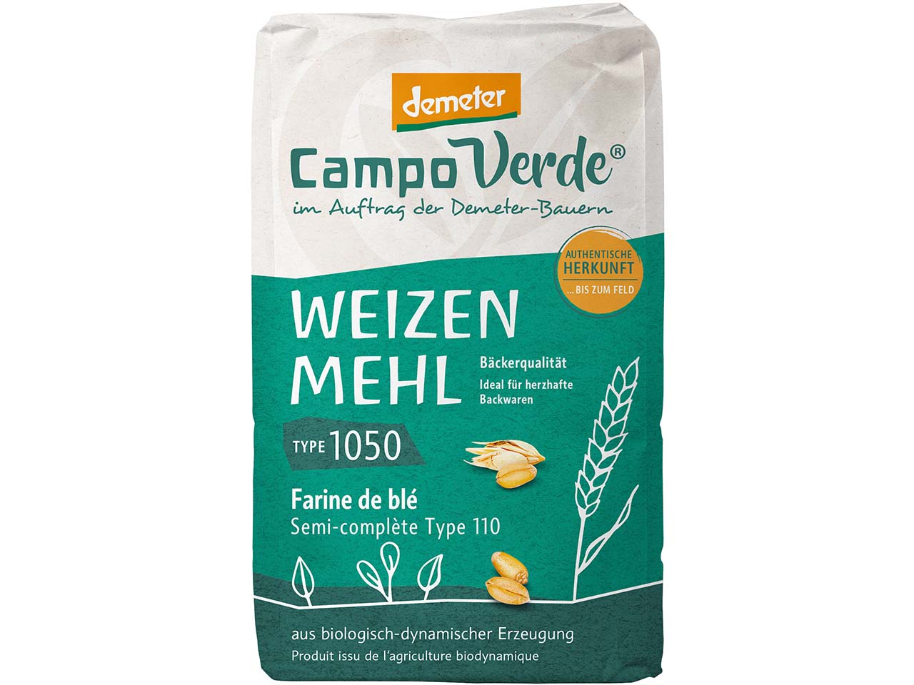 Campo Verde Bio-Weizenmehl Type 1050, 1000 g