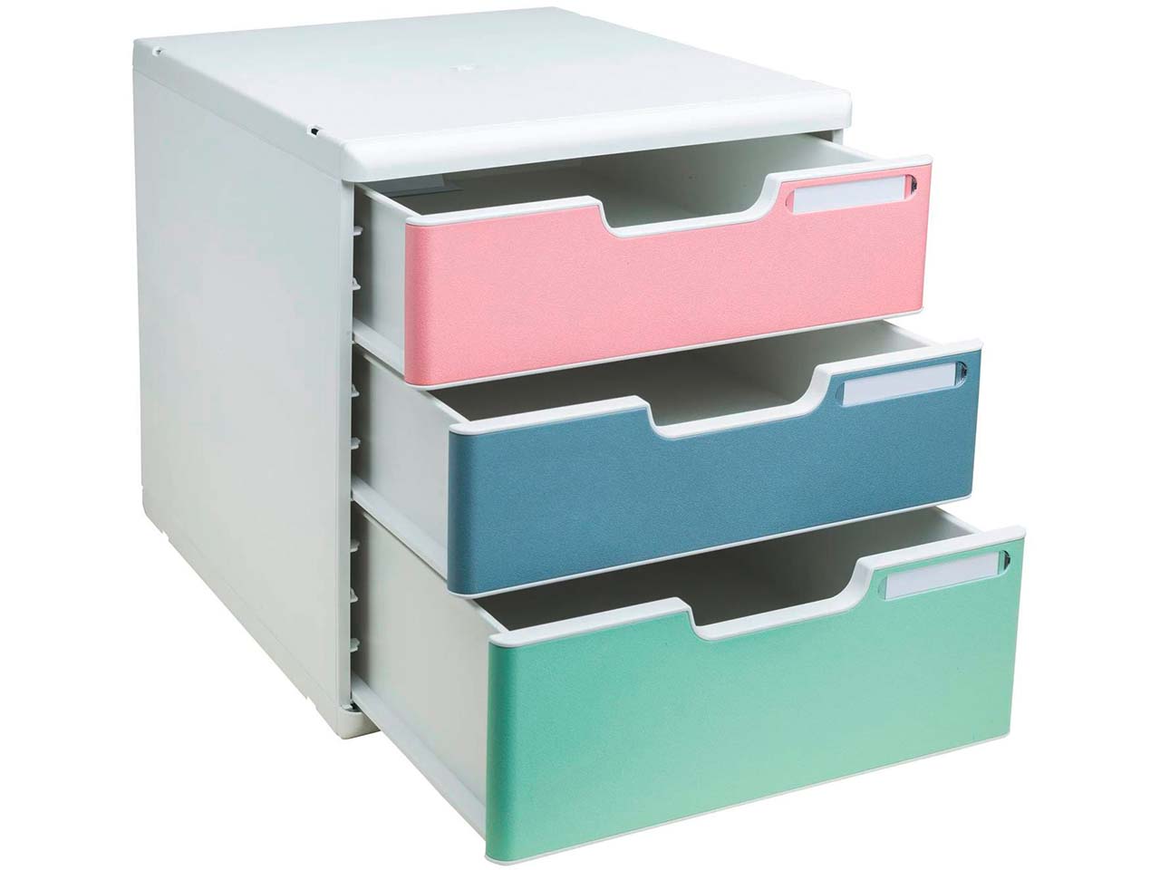 Exacompta Schubladenbox "Modulo AutentiK" DIN A4+, 3 Schubladen fbg sort., Korpus weiß Exacompta Schubladenbox "Modulo AutentiK" DIN A4+, 3 Schubladen fbg sort., Korpus weiß