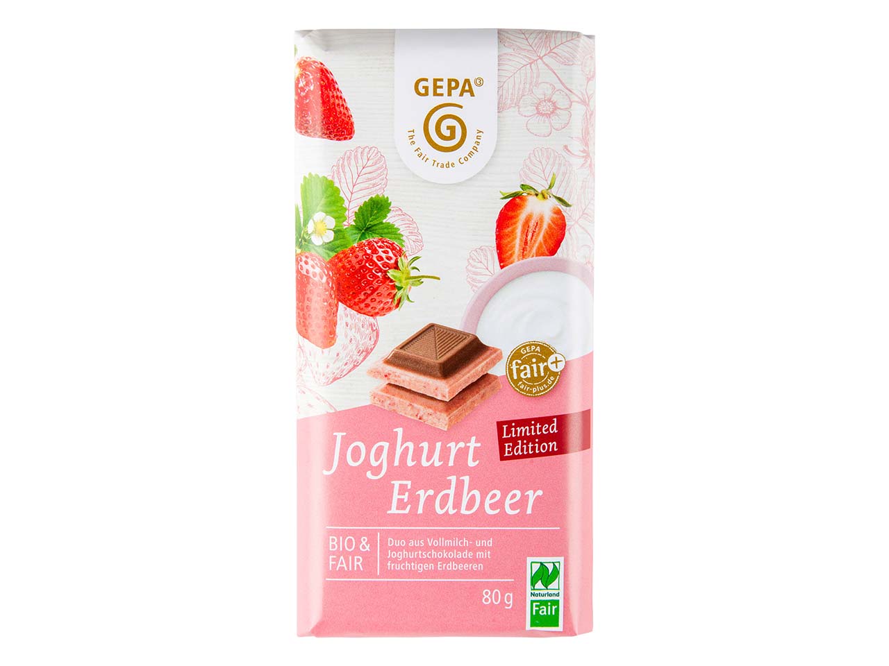 GEPA Bio-Schokolade "Joghurt Erdbeer", 80 g