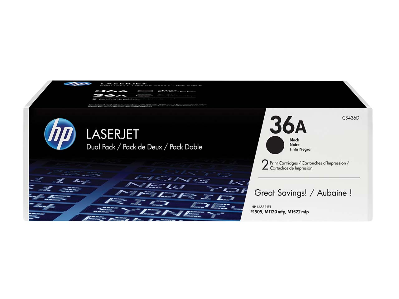 hp Twinpack Druckkassetten CB436AD, Nr. 36A schwarz