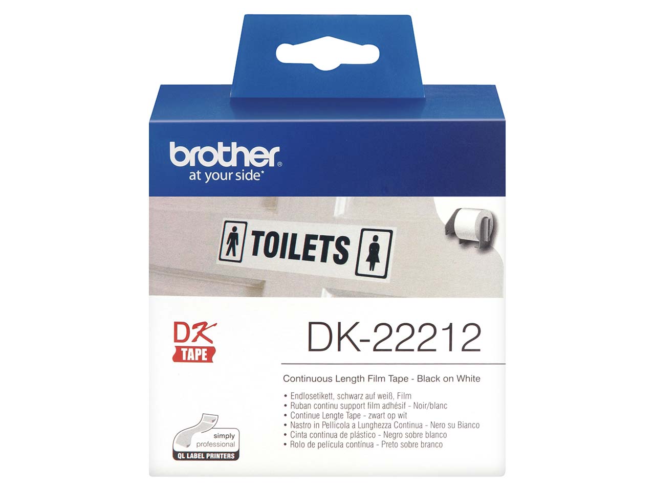 Brother Endlosetiketten "DK-22212" weiß 62 mm x 15,24 m