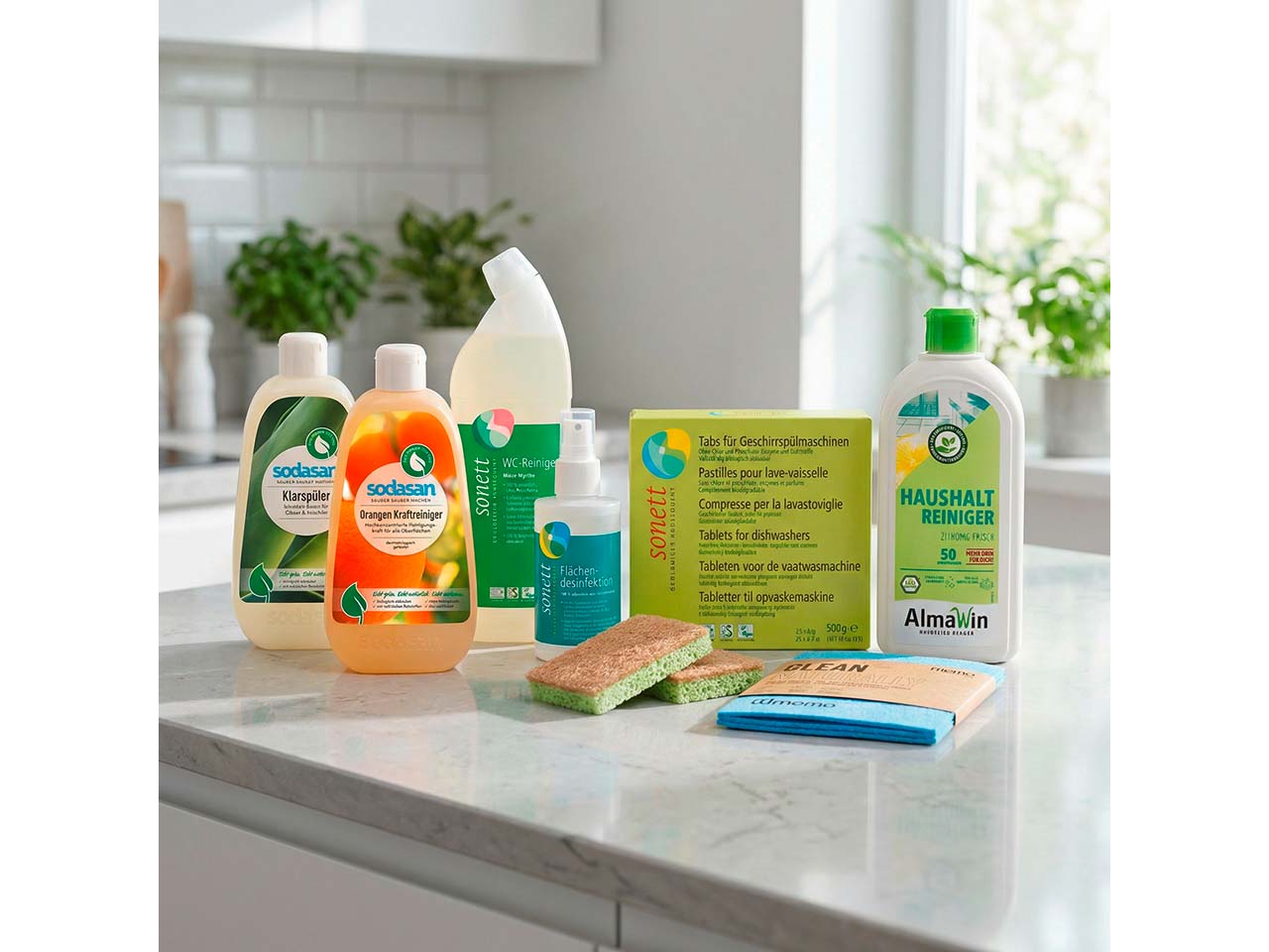 Bio-Reinigungsset "Allrounder" für Küche, Bad & Haushalt, 9er-Set