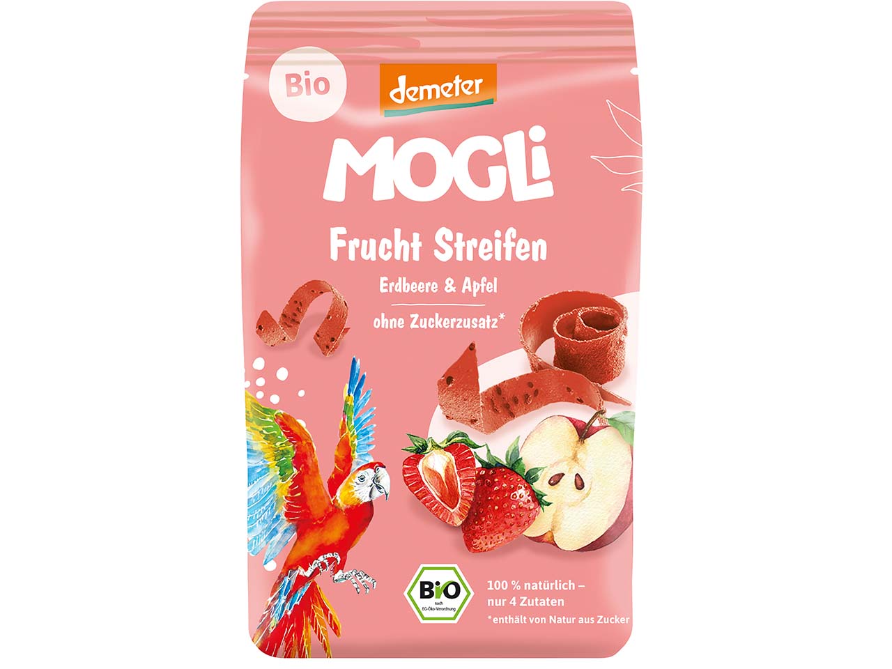 MOGLi Bio-Fruchtstreifen "Erdbeere und Apfel", 25 g