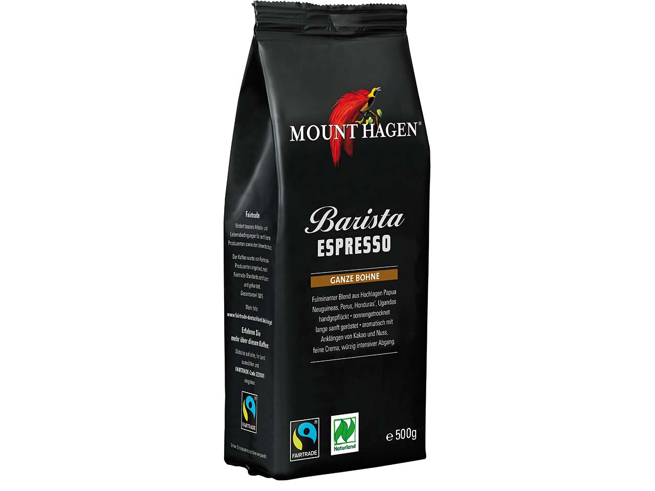 Mount Hagen Bio-Espresso 'Barista', ganze Bohnen, 500 g