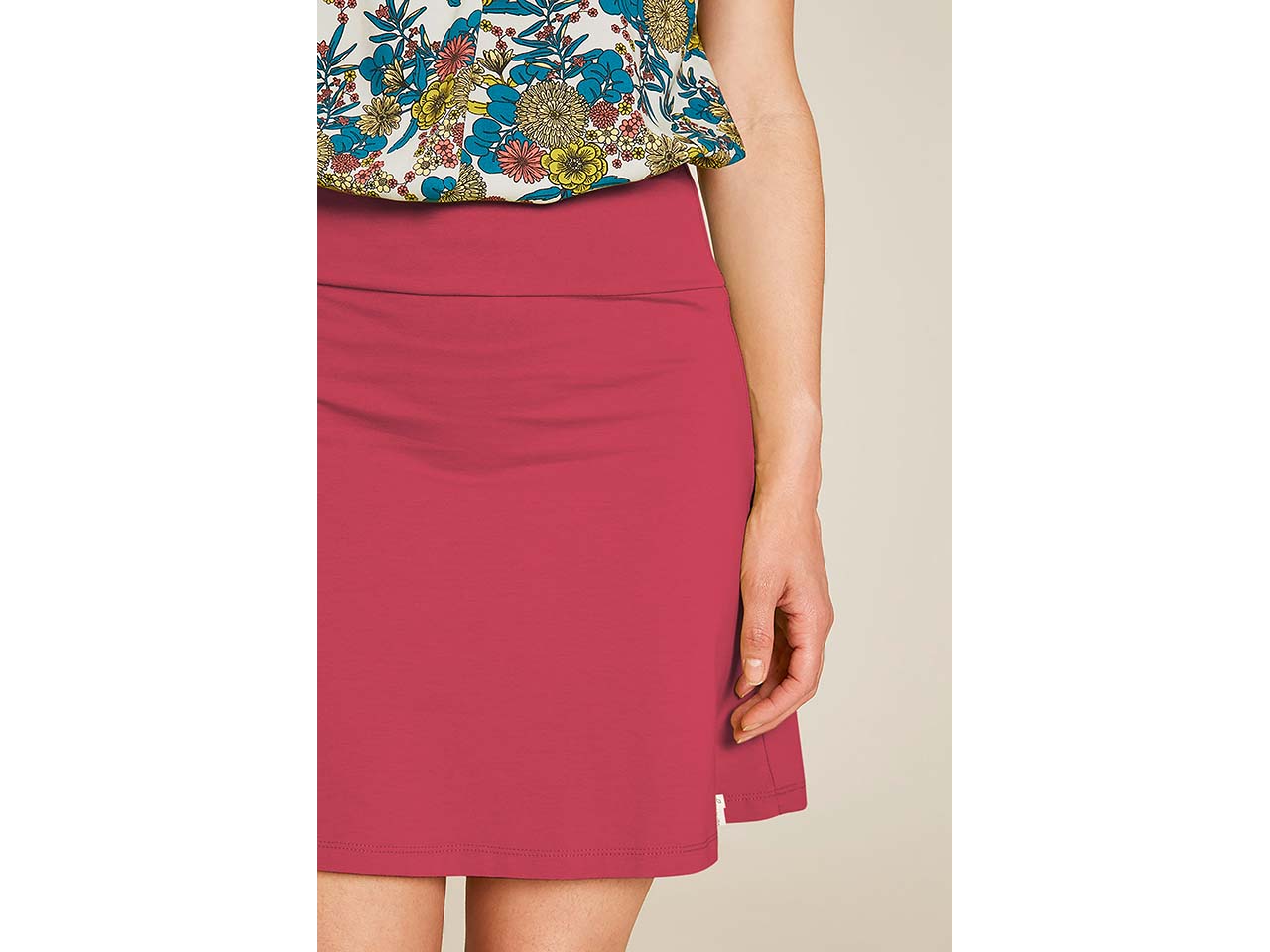 tranquillo Bio-Damen-Mini-Rock mit Kellerfalten, anemone, Gr. S