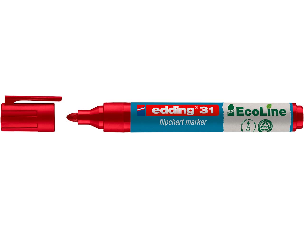 edding Flipchartmarker "31 EcoLine" rot