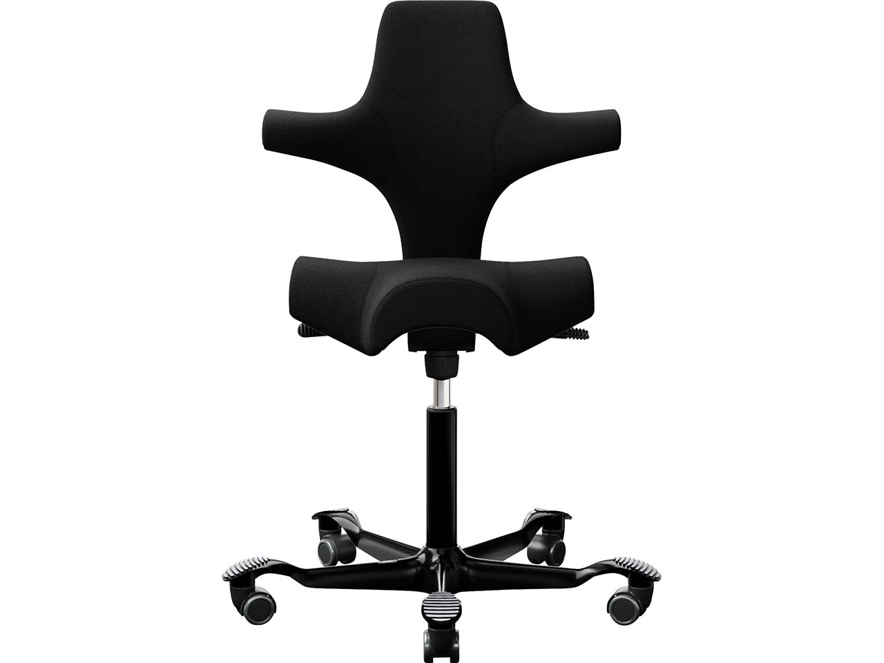 HAG Bürodrehstuhl "Capisco 8106" GF 200 mm, Gestell: schwarz, Stoff: "Cura" black