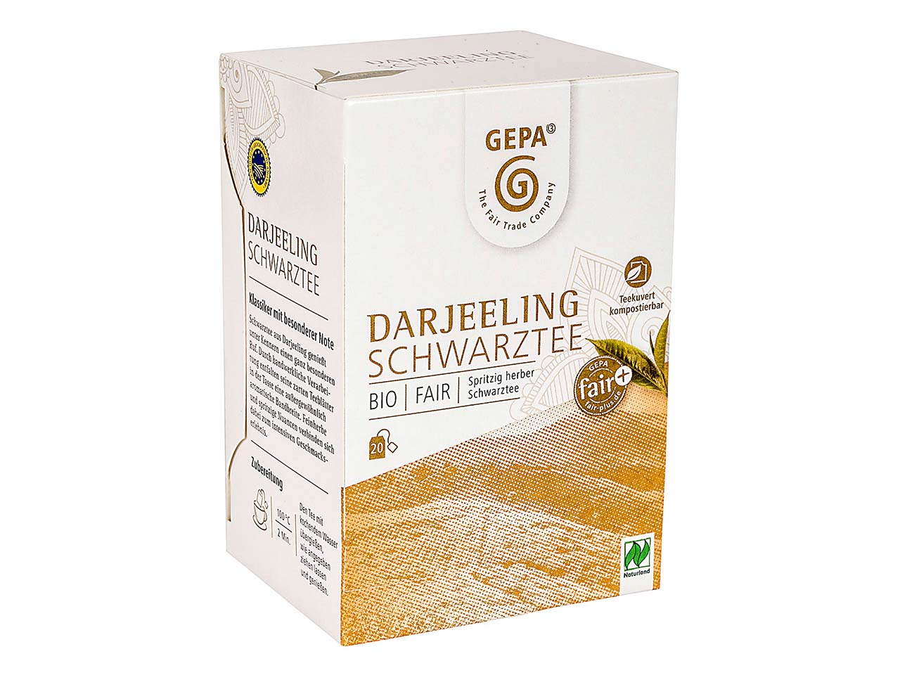 GEPA Schwarzer Bio-Tee Darjeeling, 20 x 2 g