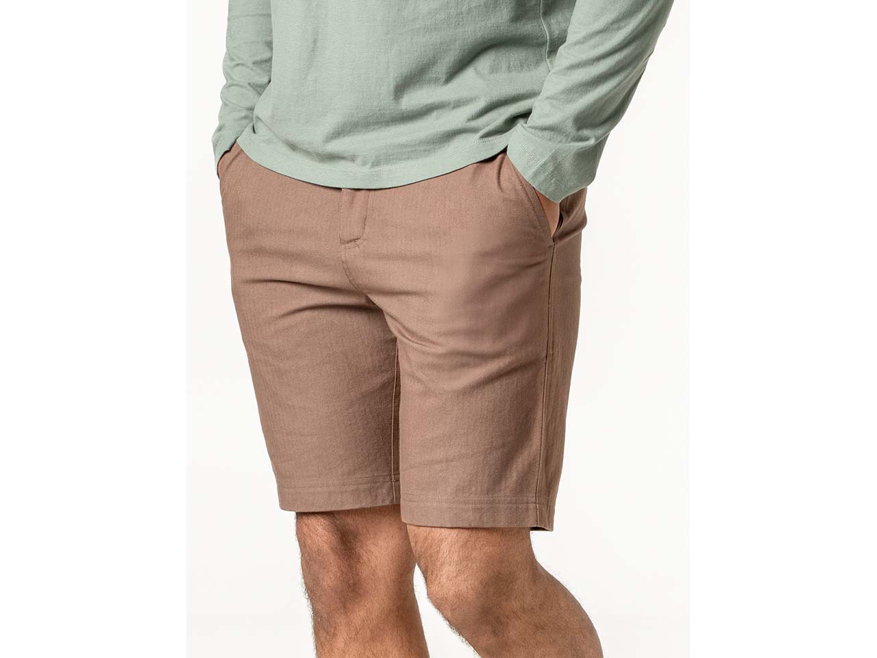 Living Crafts Bio-Herren-Bermuda-Short 'ADAO' mit Gummizug-Bund, earth, Gr. 33R