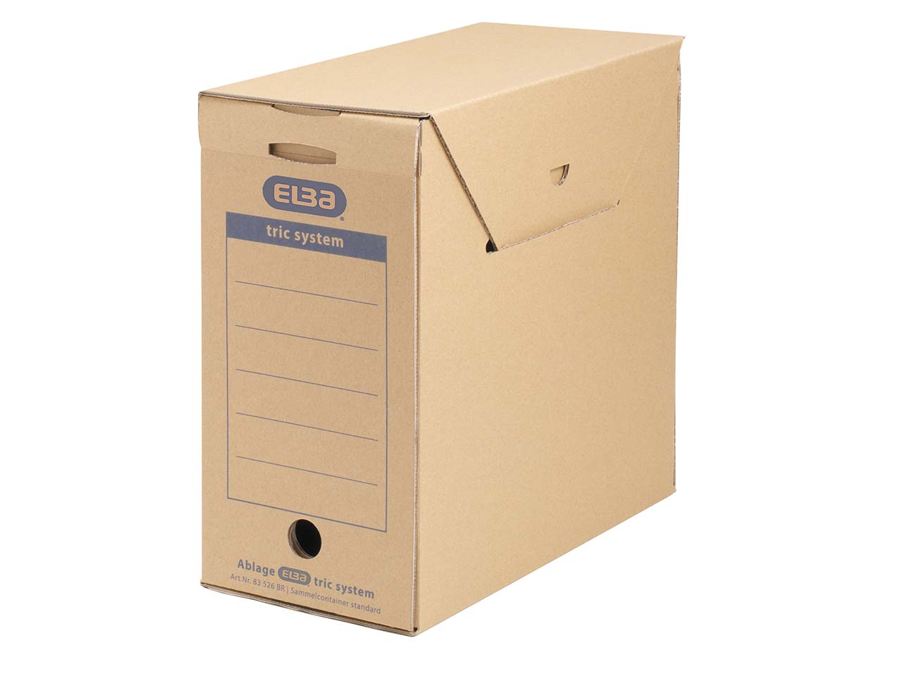 ELBA Sammelcontainer 'tric system standard' mit Verschlusslasche, DIN A4, naturbraun