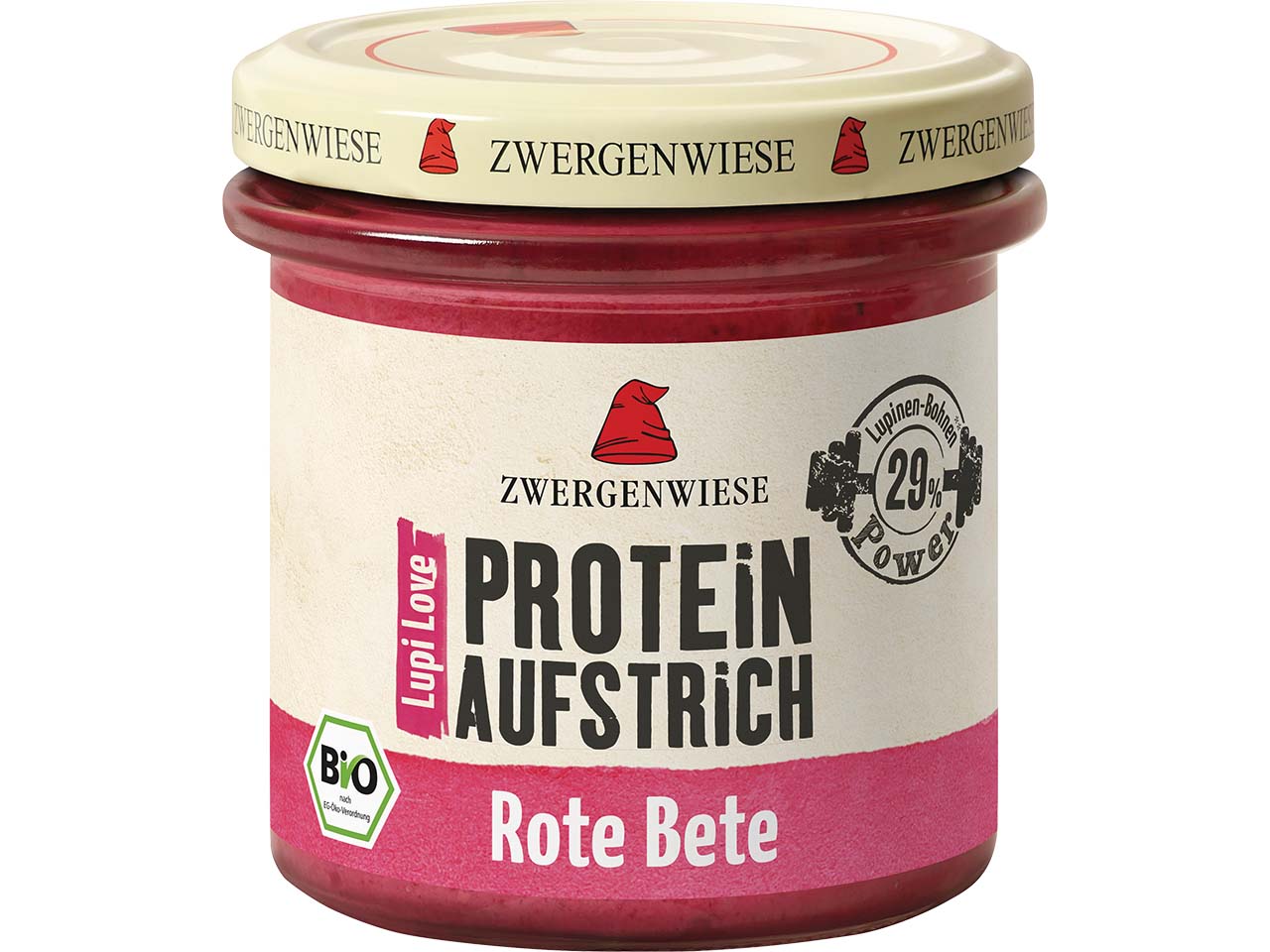 Zwergenwiese Bio-Brotaufstrich "LupiLove Protein Rote Bete", 135 g