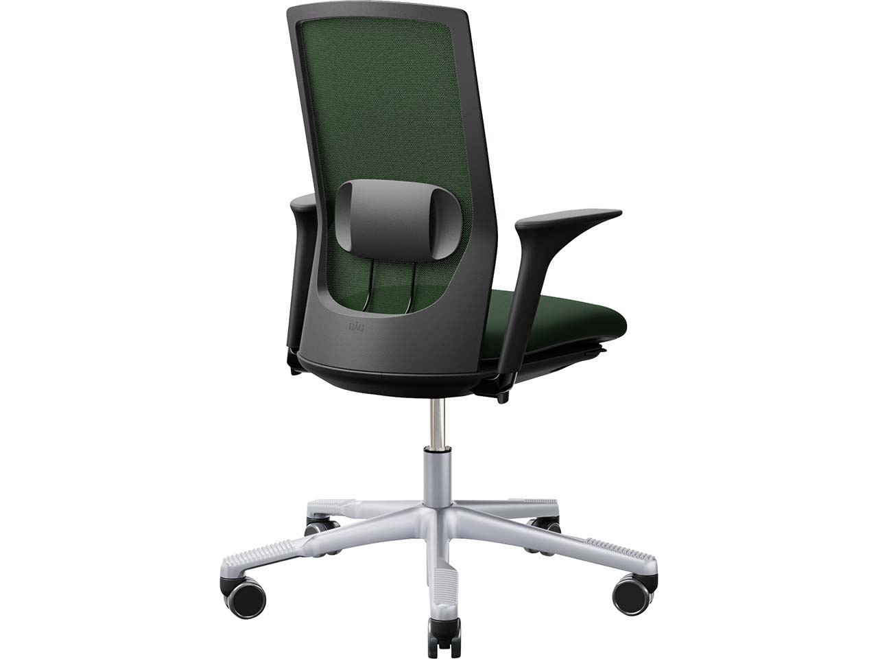 HAG Bürodrehstuhl "Futu mesh 1100-S" mit AL, Gestell: silber, Stoff: "FutuKnit" Forest