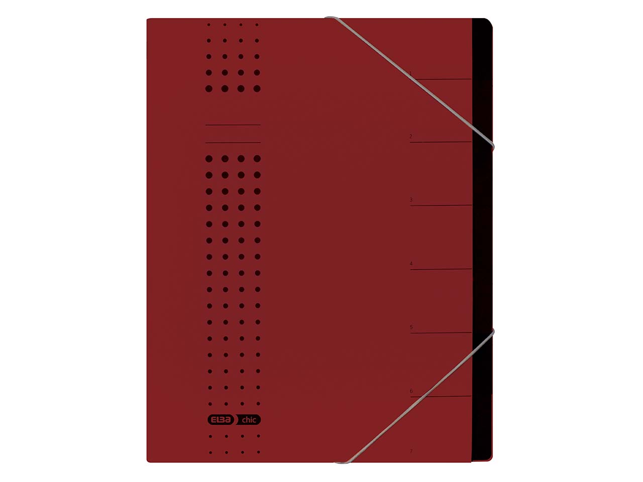 ELBA Ordnungsmappe 'chic' 7 Fächer bordeaux