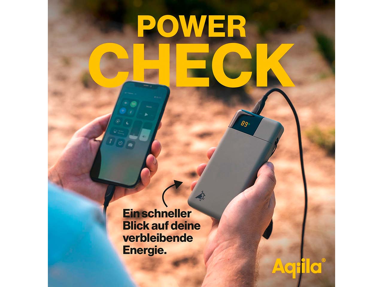 Aqiila Powerbank "Powerbird B10" 10.000 mAh, moosgrün