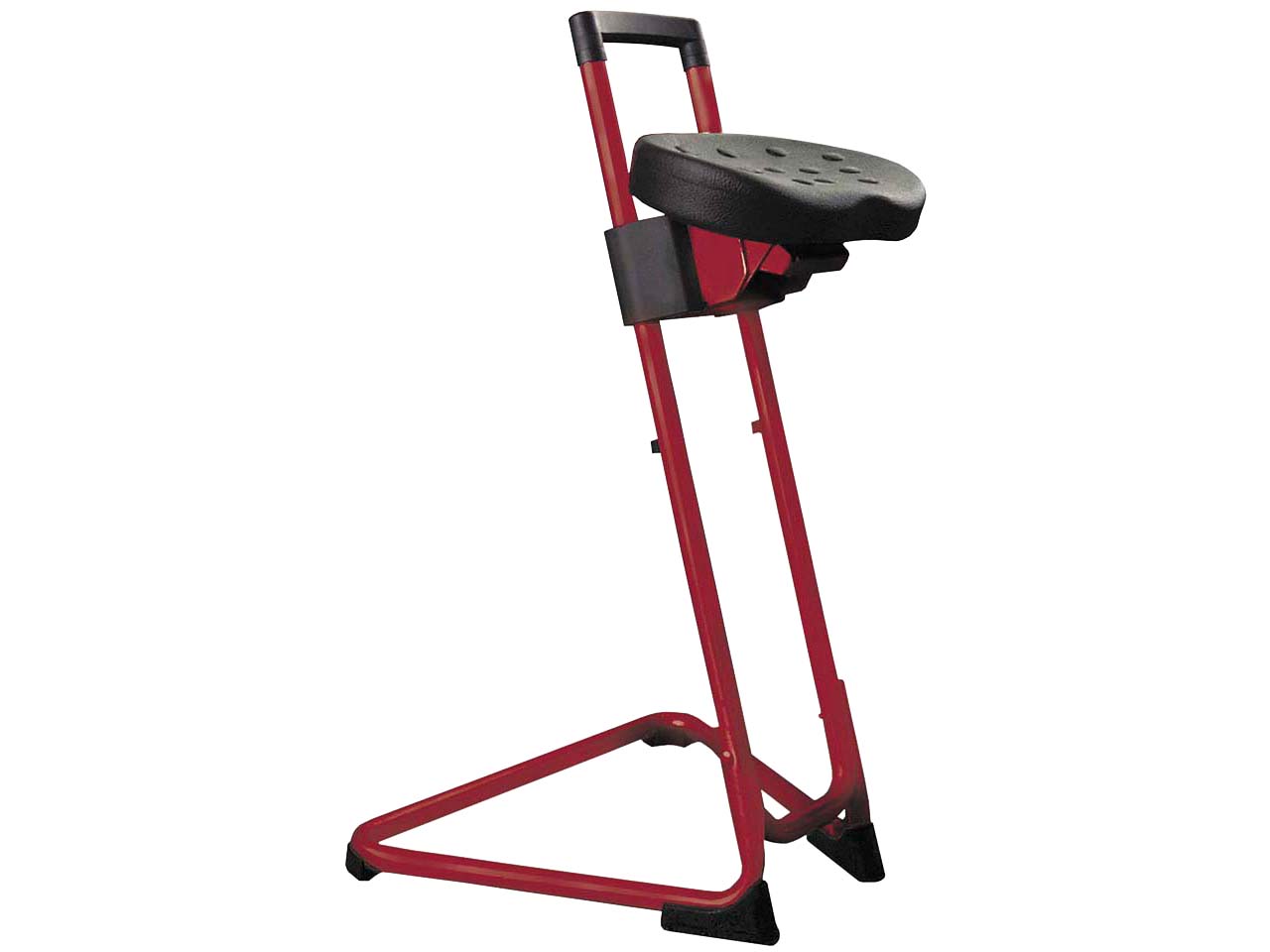 Stehhilfe mit ergonomischer Sitzfläche, rot