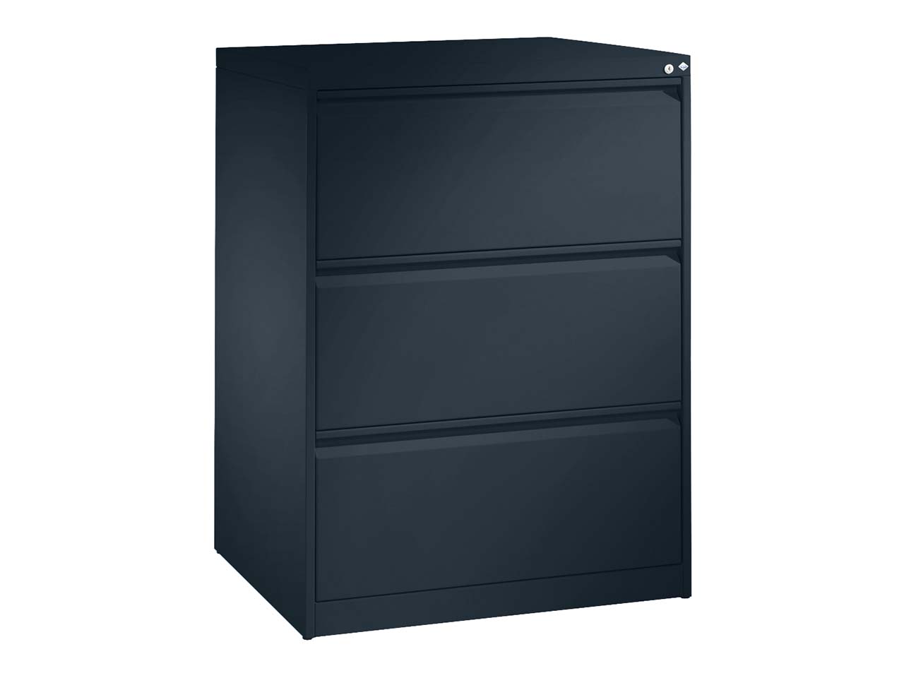 Hängeregistraturschrank zweibahnig, 3 Schubladen, anthrazit/anthrazit