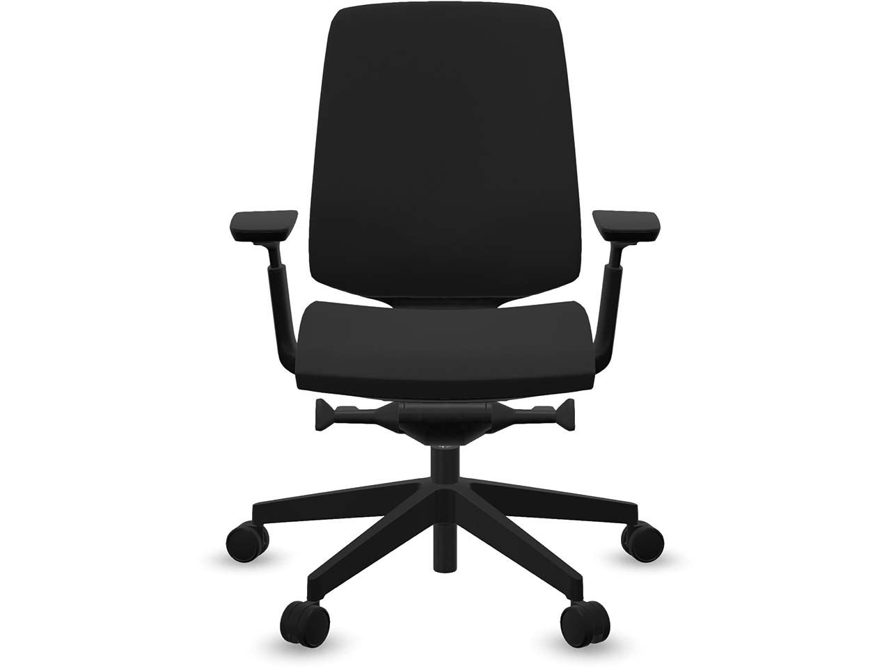 Profim Bürodrehstuhl "LIGHT UP" mit Armlehnen, Gestell: schwarz, Stoff: schwarz