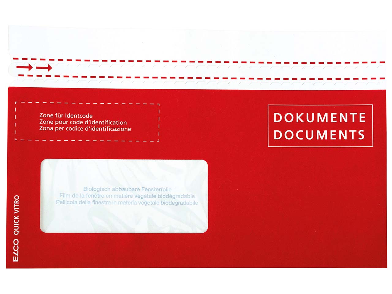 ELCO Dokumenten- und Lieferscheintaschen "Quick Vitro" aus Papier, 250 Stück, DIN lang+