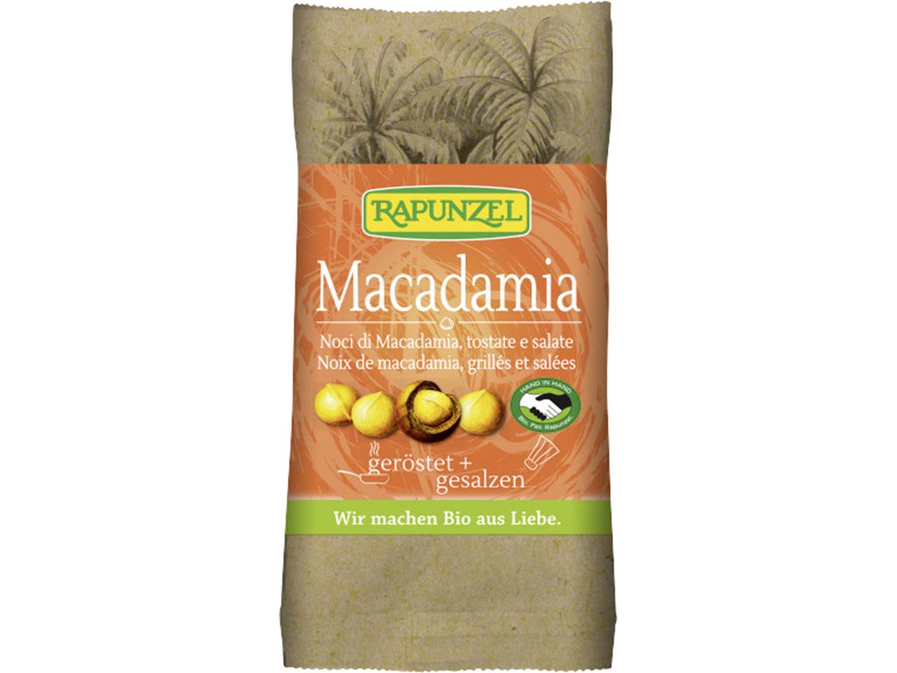 RAPUNZEL Bio-Macadamia-Nusskerne, geröstet und gesalzen, 50 g