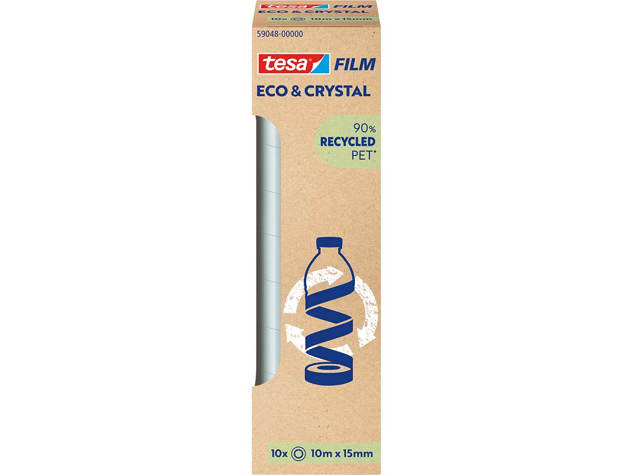 tesa Klebeband "tesafilm ECO & CRYSTAL", 15 mm x 10 m, 10 Rollen