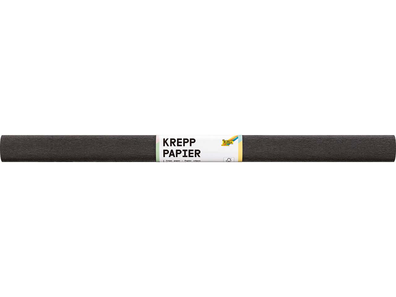 folia Krepppapier-Rollen, 50 cm x 2 m, 10 Rollen, schwarz