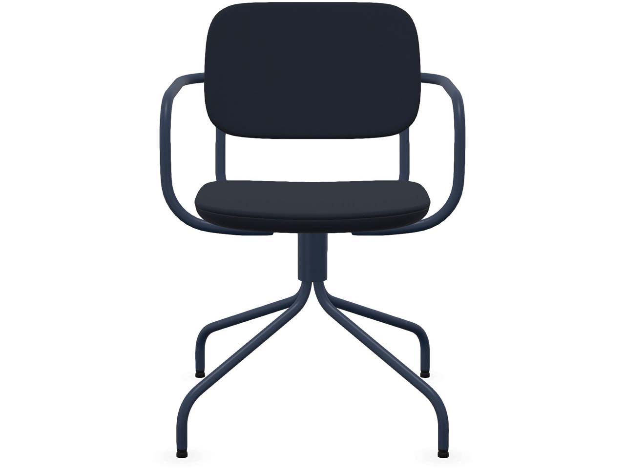 Profim Besucherstuhl "NORMO" mit drehbarem Sternfußgestell, blau