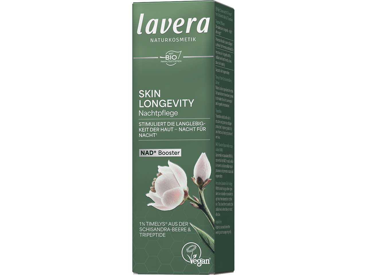 lavera Nachtpflege "Skin Longevity" TIMELYS® & Peptid-Komplex, 50 ml
