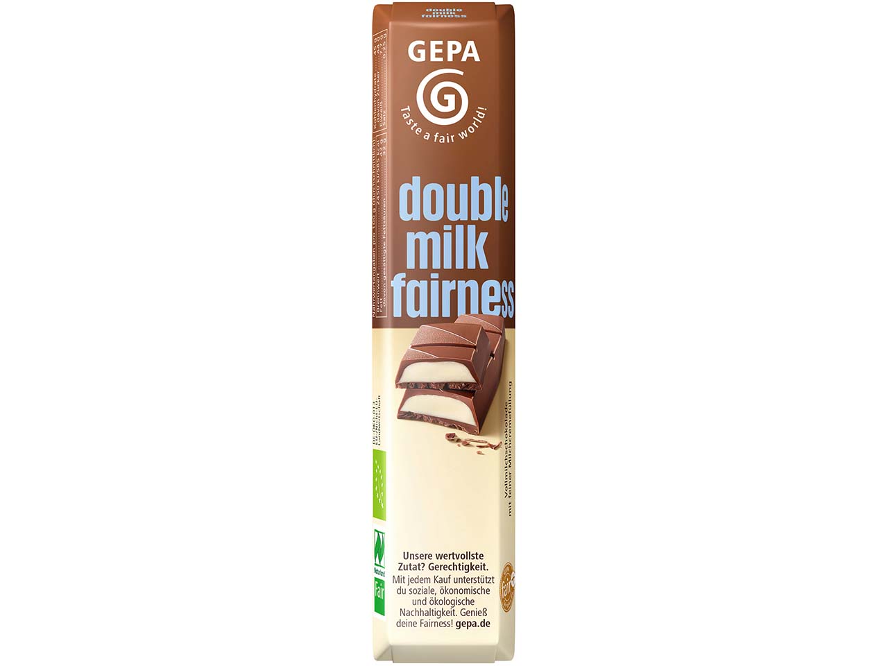 GEPA Bio-Schokoladenriegel "Double Milk" Fairness, 37,5 g