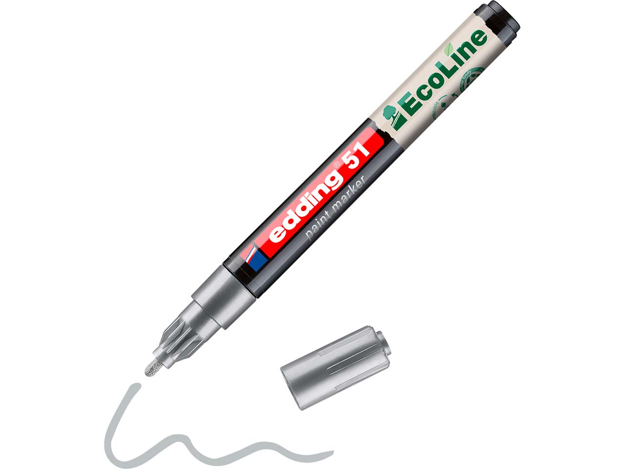 edding Lackmarker "51 EcoLine" wasserbasiert, silber