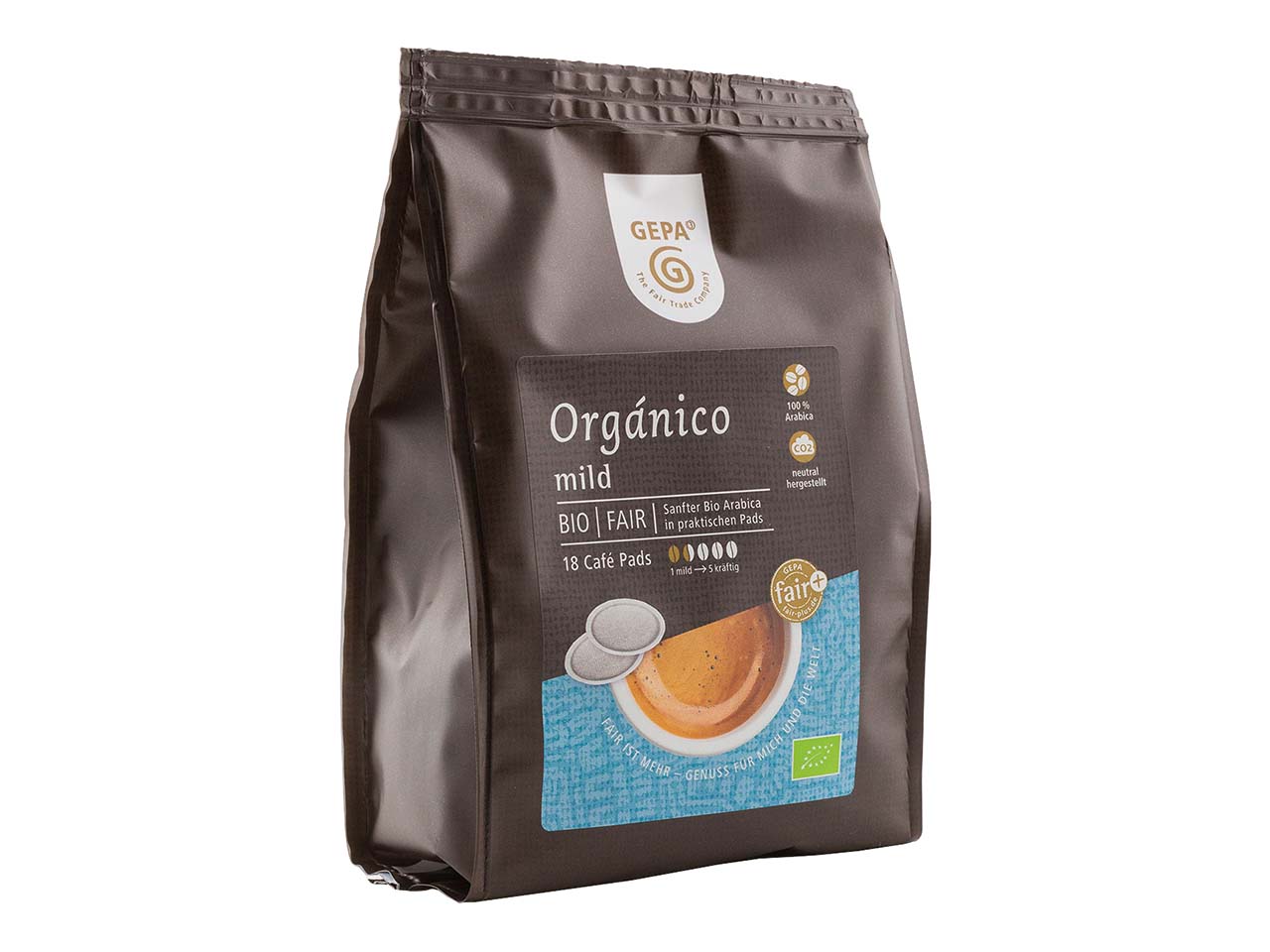 GEPA Bio-Kaffeepads "Organico mild", 18 Stk.