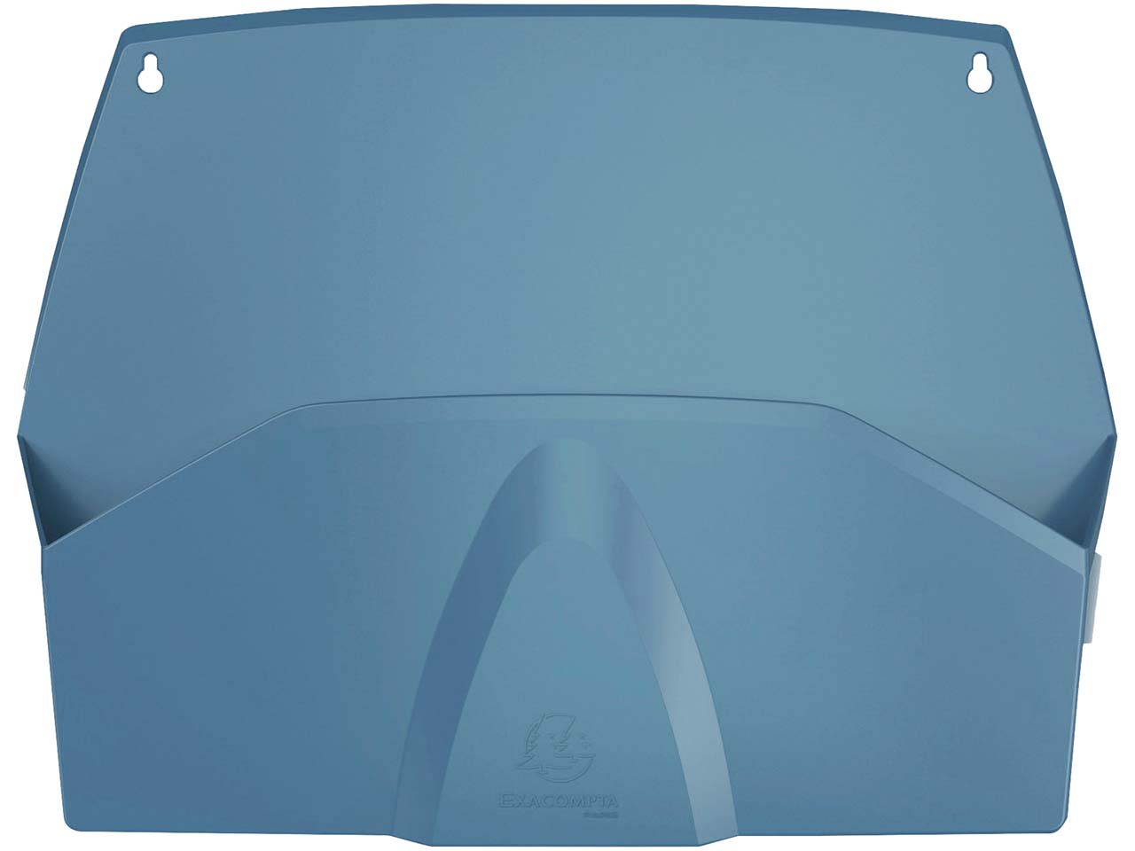Exacompta Wandprospekthalter "AutentiK" horizontal, 1 Fach, 72 x 382 x 289 mm, blau-grau