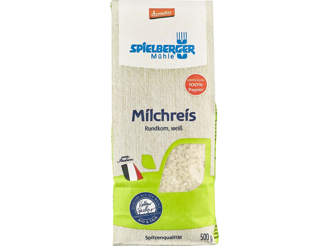 Spielberger Mühle Bio-Milchreis, Rundkorn, 500 g