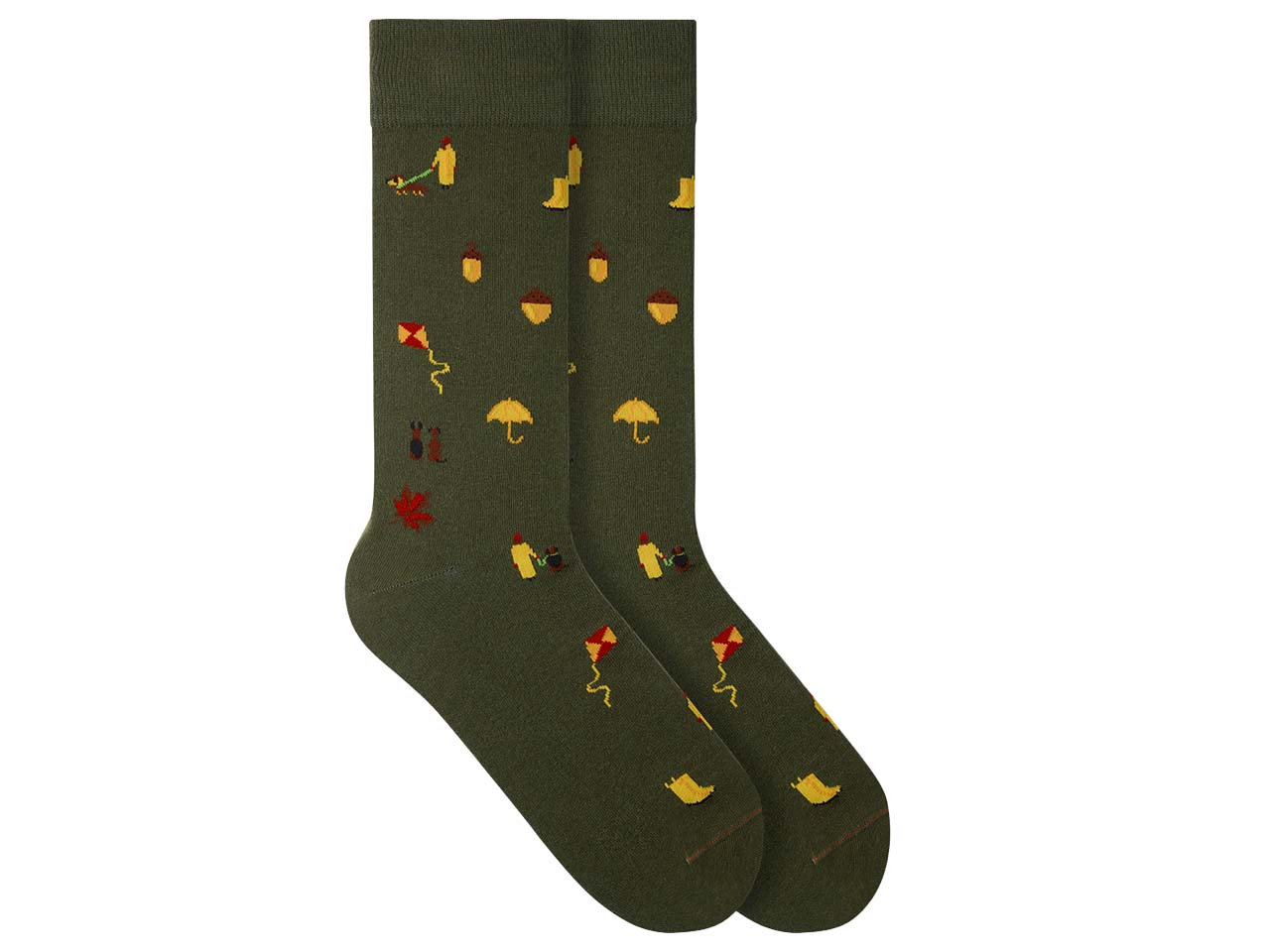 VON JUNGFELD Bio-Socken 'Rainyday', dunkelgrün, Gr. 43/46