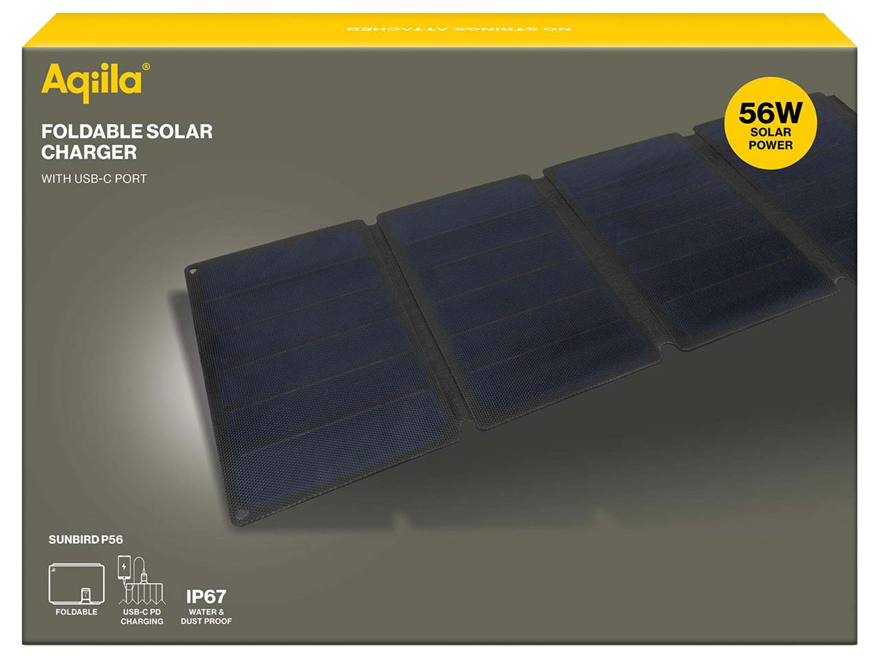 Aqiila tragbares Solarladegerät "Sunbird P56"