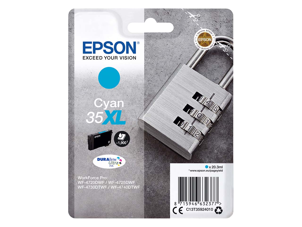 Epson Tintenpatrone T3592/ 35XL cyan