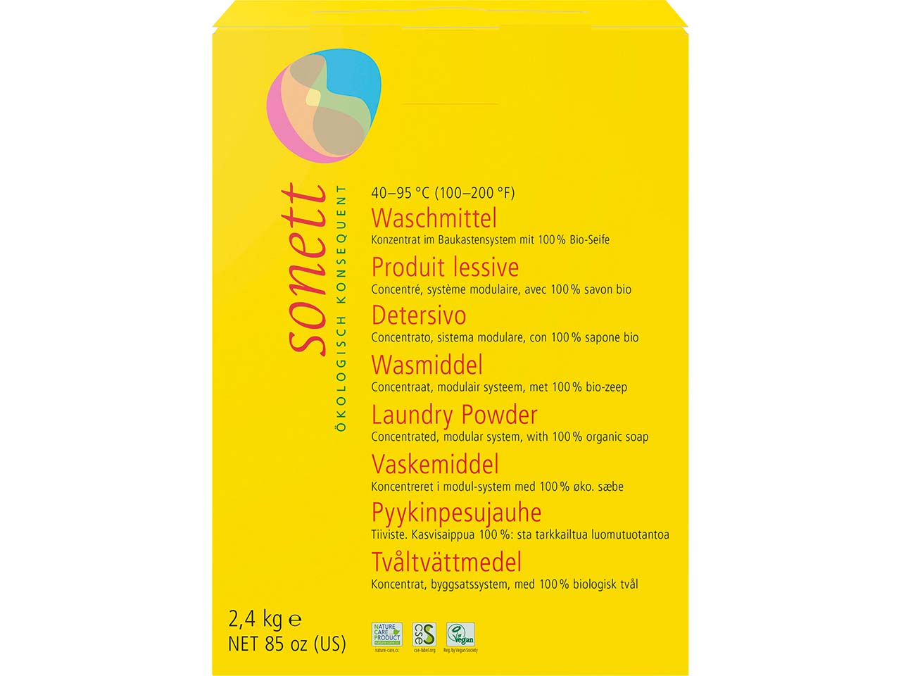 Sonett Waschmittelpulver-Konzentrat, 2,4 kg