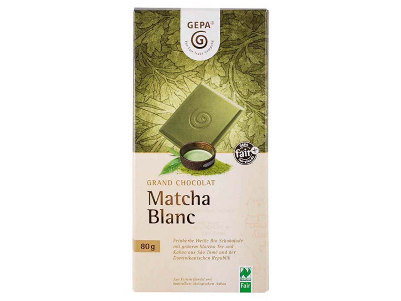 GEPA Bio-Schokolade 'Grand Chocolate' Matcha Blanc, 80 g