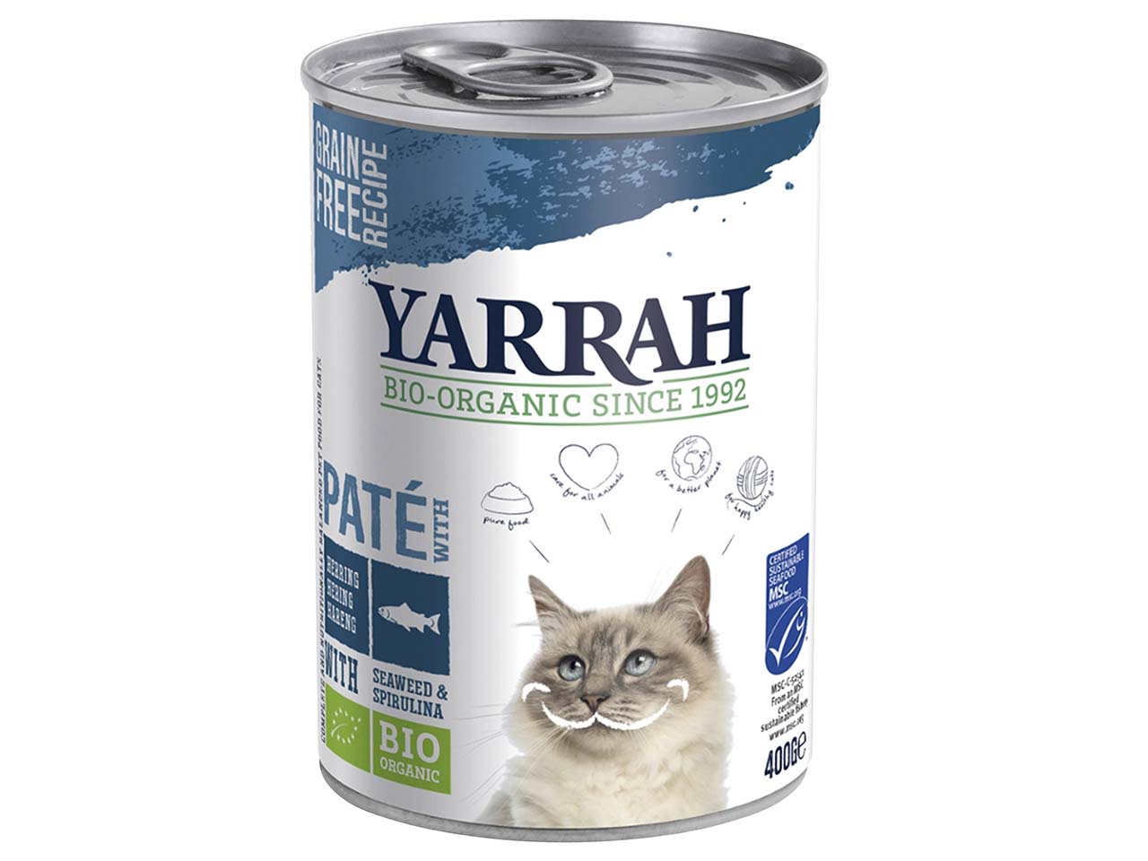YARRAH Bio-Katzen-Nassfutter, Fisch, 400 g