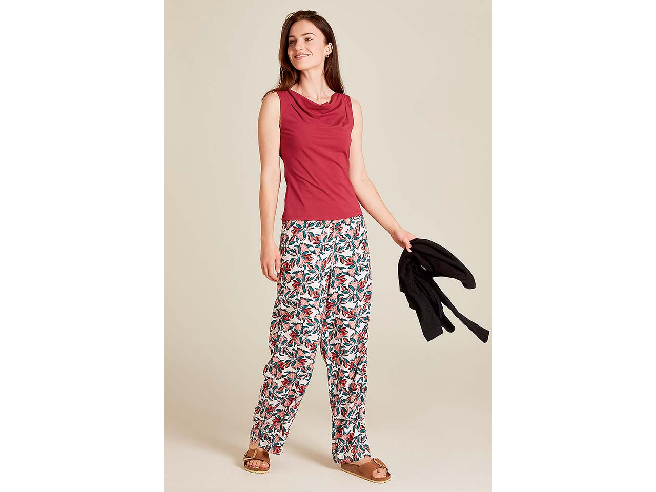 tranquillo Damen-Hose mit geradem Schnitt, cocoa, Gr. 36